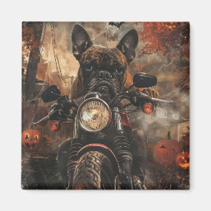 Imã Boxer Riding Motorcycle Halloween Scary