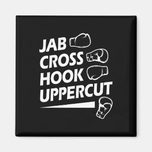 Imã Boxer Sport Jab Cross Hook Uppercut Boxer Birthda