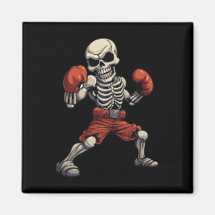Imã Boxin do Kickboxer Skeleton Funny Kickboxer