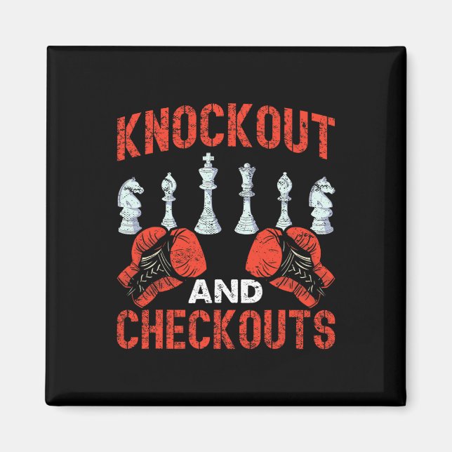 Imã Boxing De Xadrez E Check-outs (Frente)