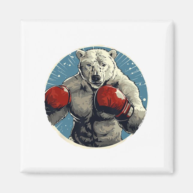 Imã Boxing do Boxer do Urso Polar (Frente)