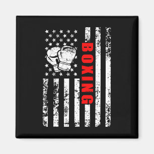 Imã Boxing Patriótico com Bandeira Americana