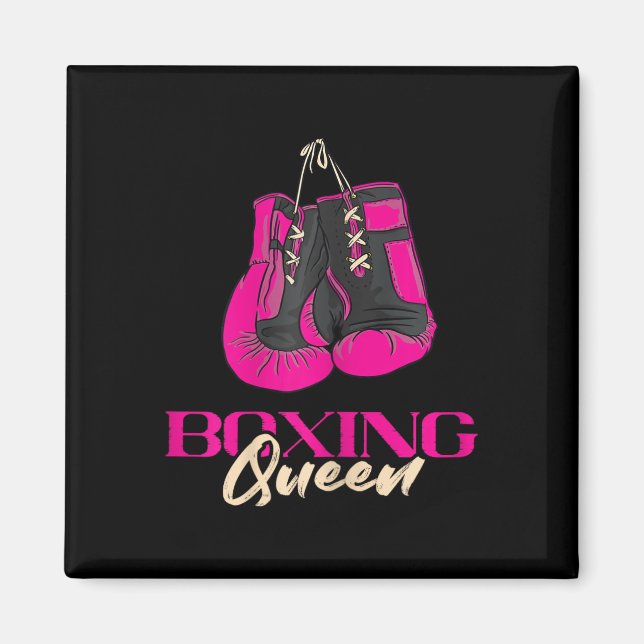 Imã Boxing Queen Kickboxer in a box Luvas Boxing Bo (Frente)