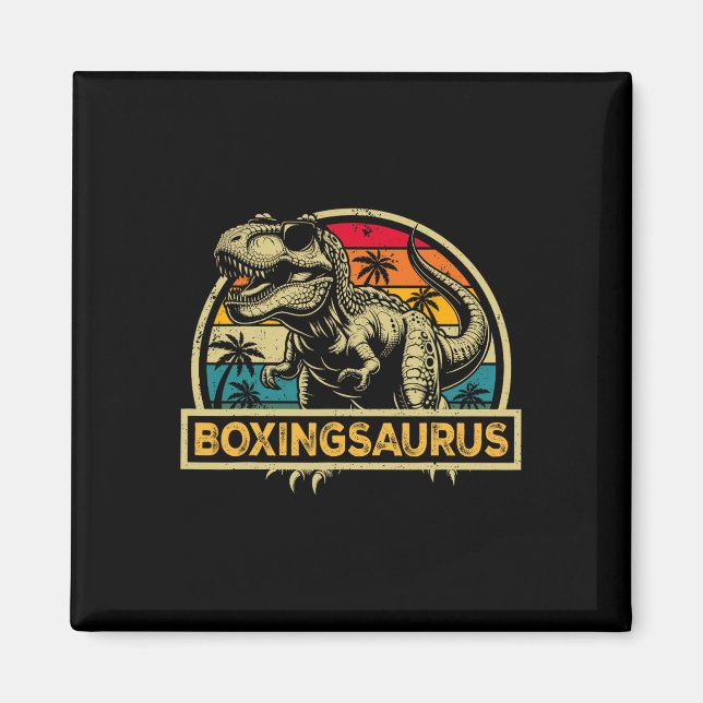 Imã Boxingsaurus T Rex Dinossauro Boxe Saurus Família  (Frente)