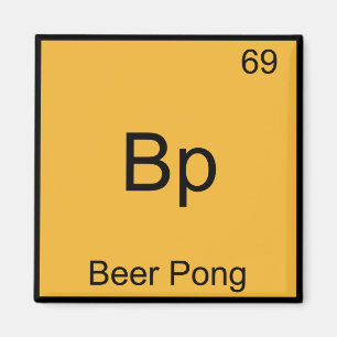 Imã Bp - Beer Pong - Símbolo De Elemento Químico Eng