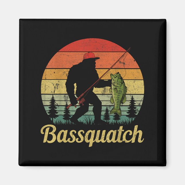 Imã Bquatch B Fishing Humor Bigfoot Ufo Sasquatch  (Frente)