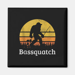 Imã Bquatch Engraçado B Pesca Sasquatch Pé Grande Vint