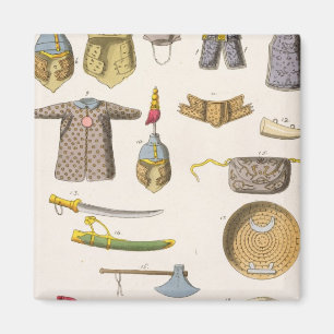 Imã Braços militares e roupa chineses, ilustração