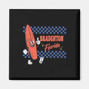 Imã Bradenton Flórida Retro Surfista Vintage Praia Par