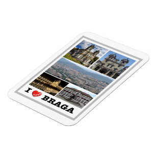 Ímã Braga - I Love - Portugal -
