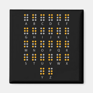 Imã Braille Alphabet Blind Art