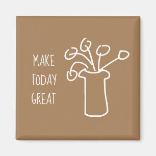 Imã Branca de flor moderna simples