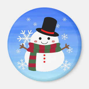 Imã Branca de Natal Snowman