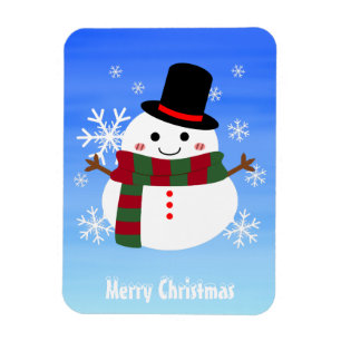 Ímã Branca de Natal Snowman