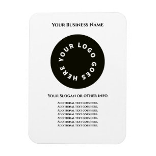 Ímã Branco adicione seu próprio texto e logotipo