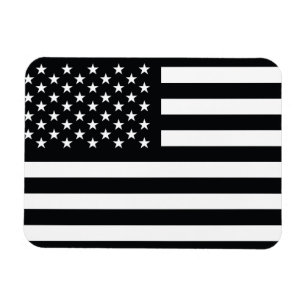 Ímã Branco do preto da bandeira americana