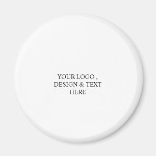 Imã Branco Personalizado – Seu Logotipo & Texto Aqui
