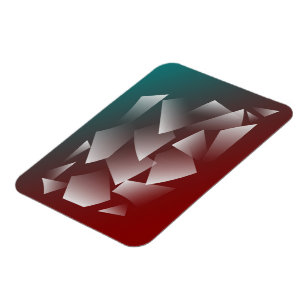 Ímã branco quebrado com burgundy teal