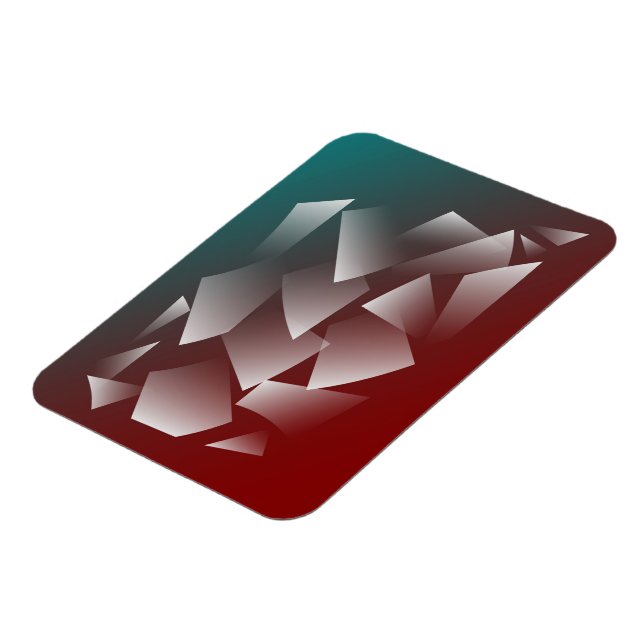 Ímã branco quebrado com burgundy teal (Left Side)