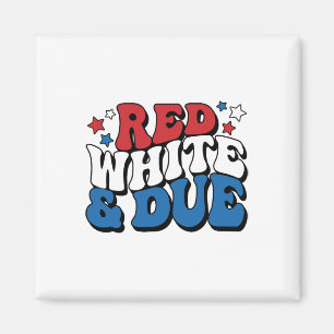 Imã Branco Vermelho E Retrô Devidamente Cortado 4 De J