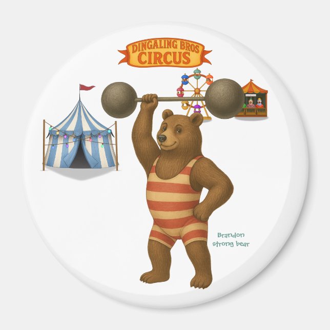 Imã Brandon, urso forte do circo (Frente)