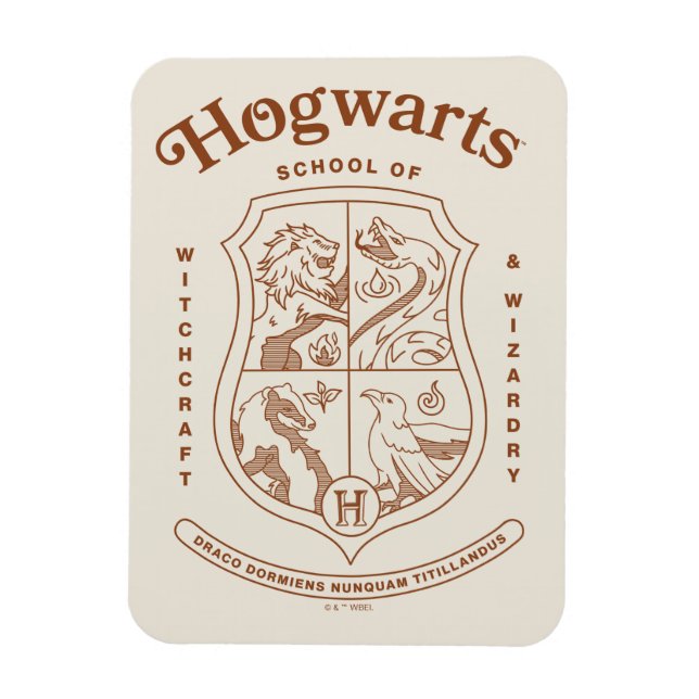 Ímã Brasão da Escola de Magia e Bruxaria HOGWARTS™ (Vertical)