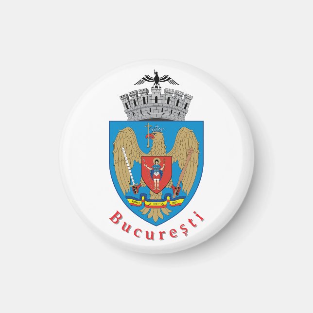 Imã Brasão de armas de Bucareste, Romênia (Frente)