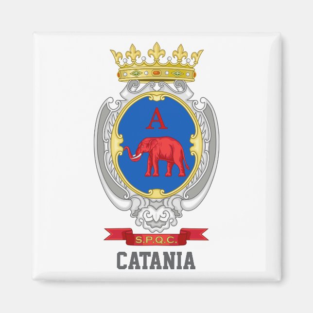 Imã Brasão de armas de Catania, Sicília (Frente)