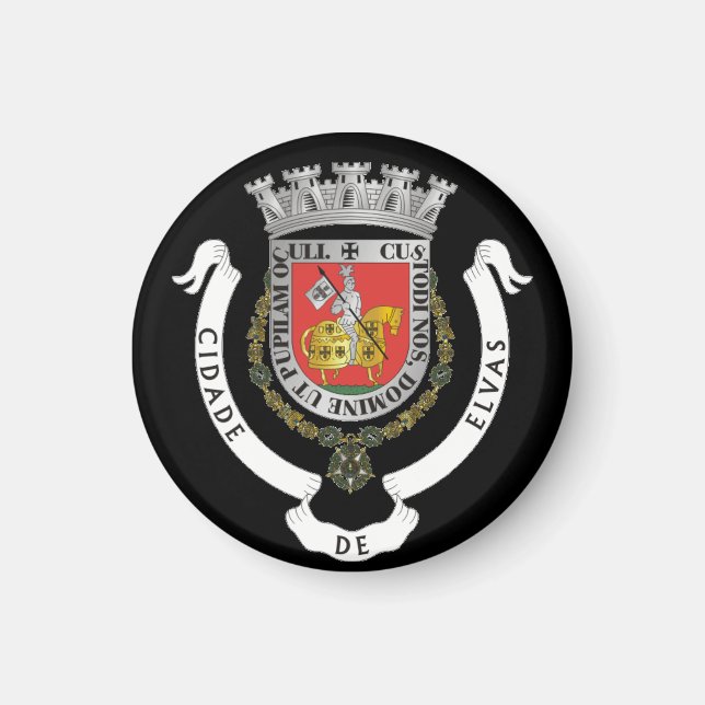 Imã Brasão de Armas de Elvas, Portugal (Frente)