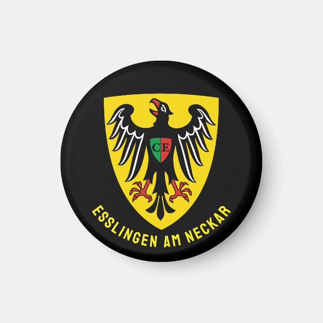 Imã Brasão de armas de Esslingen am Neckar, Alemanha (Frente)
