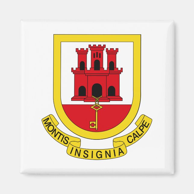 Imã Brasão de armas de Gibraltar (Frente)