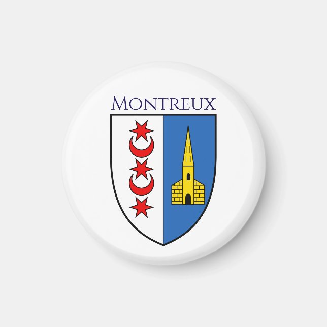 Imã Brasão de armas de Montreux, Suíça (Frente)