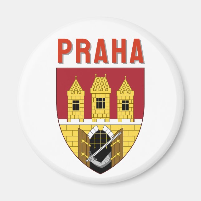 Imã Brasão de armas de Praga, República Tcheca (Frente)
