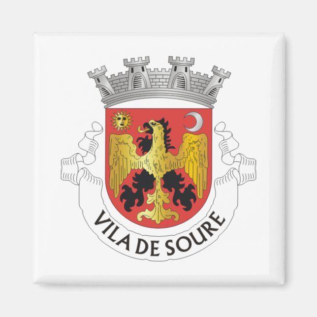 Imã Brasão de Armas de Soure, Portugal (Frente)