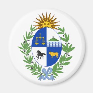 Imã Brasão de armas do Uruguai símbolo emblema bandeir
