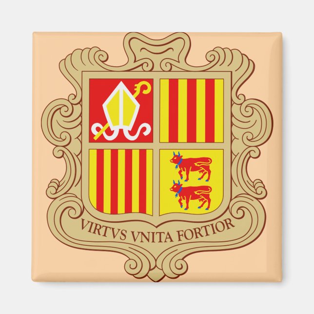 Imã Brasão de Armas Histórico da Coprincipality de And (Frente)