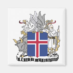 Imã brasão de armas símbolo emblema bandeira da Islând
