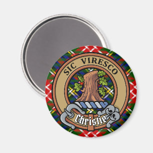 Imã Brasão do Clã Christie sobre Tartan