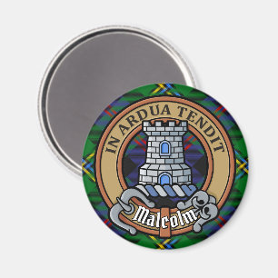 Imã Brasão do Clã Malcolm sobre Tartan