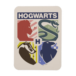 Ímã Brasão Estampado Vintage HOGWARTS™