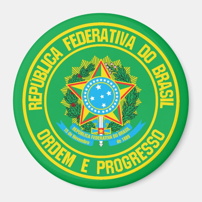 Imã Brasil Round Emblem (Frente)
