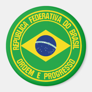 Imã Brasil Round Emblem