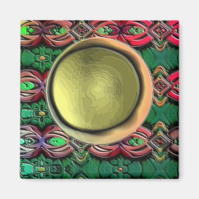 Imã Brass Center Magnet, lua de latão (Frente)