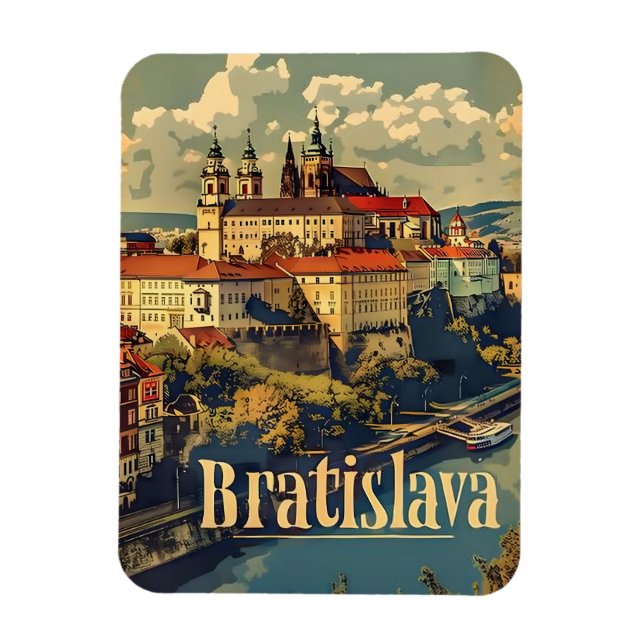 Ímã Bratislava viagem e vintage (Vertical)