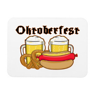 Ímã Bratwurst & cerveja de Oktoberfest
