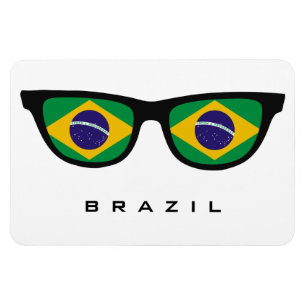 Ímã Brazil Shades custom text & color magnet