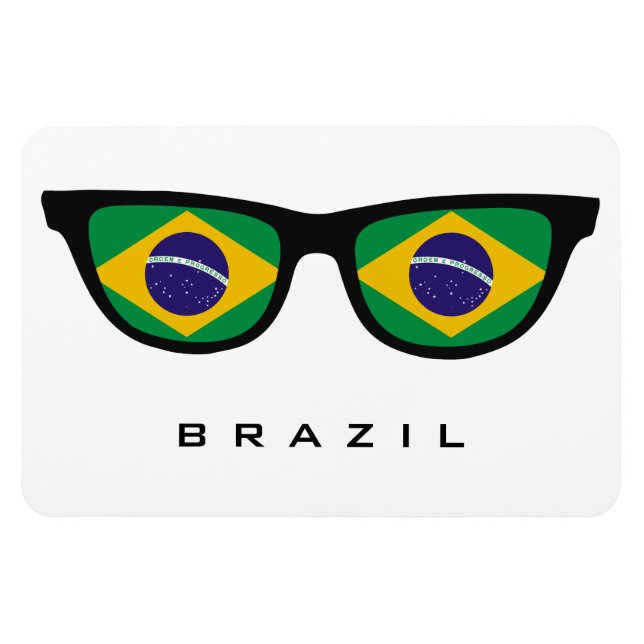 Ímã Brazil Shades custom text & color magnet (Horizontal)
