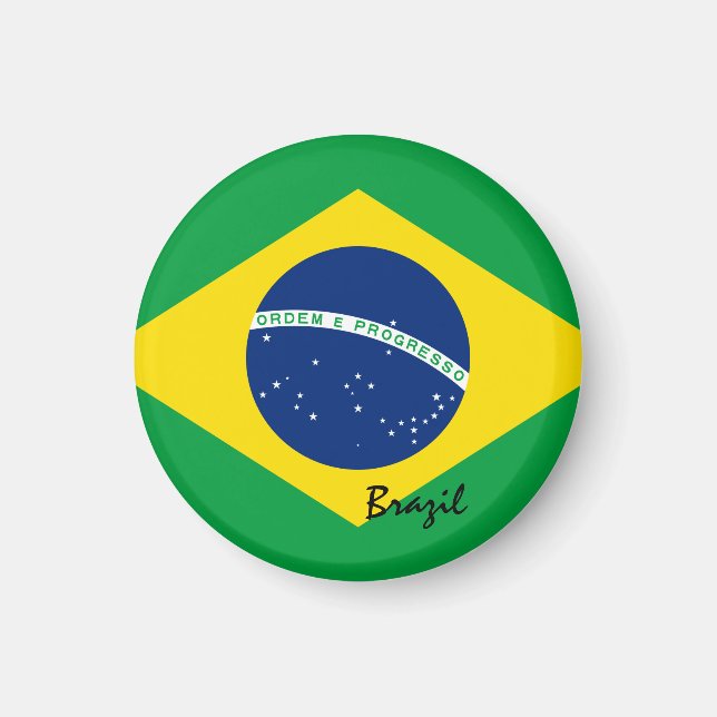 Imã Brazilian flag & Brazil - travel/sports fans (Frente)
