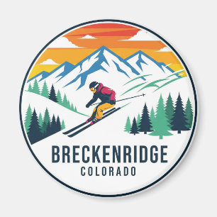 Imã Breckenridge Colorado Skiing Skier Viagem