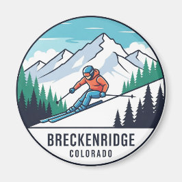 Imã Breckenridge Colorado Skiing Skier Viagem